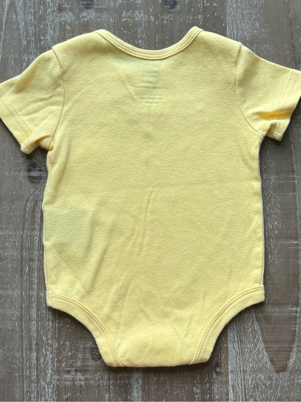 Faded Glory Yellow Grandma's Embroidered Bodysuit 3-6M Baby Gender Neutral